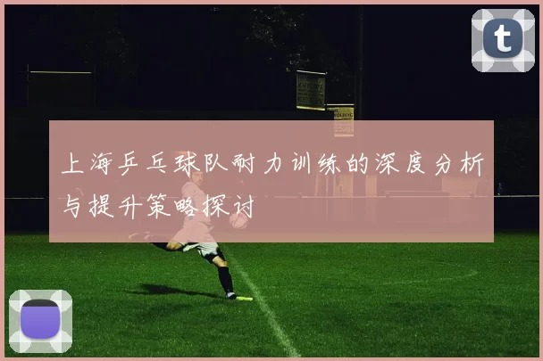 上海乒乓球队耐力训练的深度分析与提升策略探讨