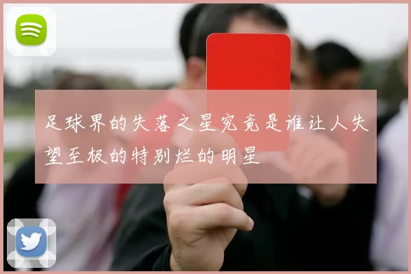 足球界的失落之星究竟是谁让人失望至极的特别烂的明星
